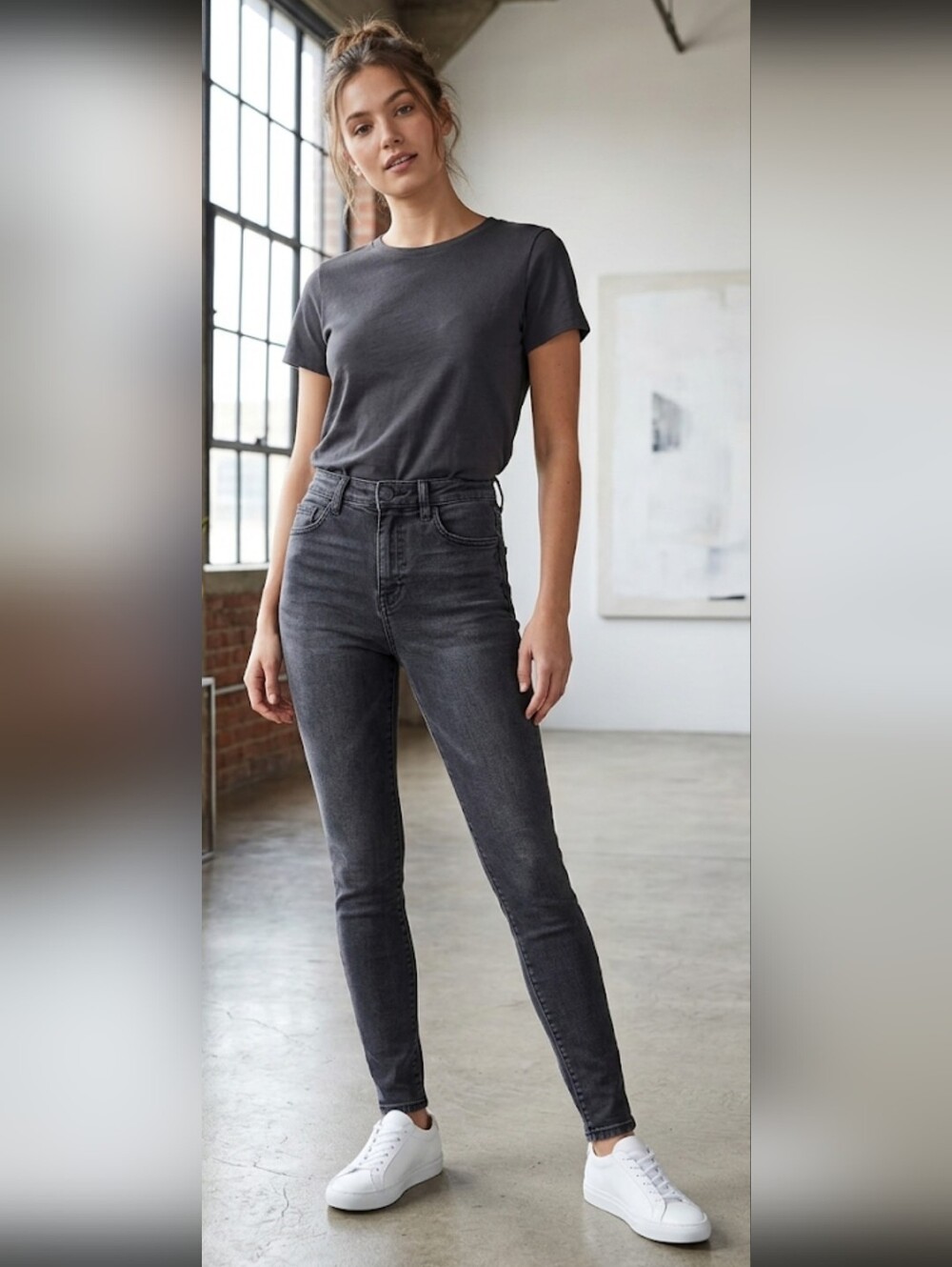 American Eagle Outfitters Women’s Charcoal Skinny Jeans
